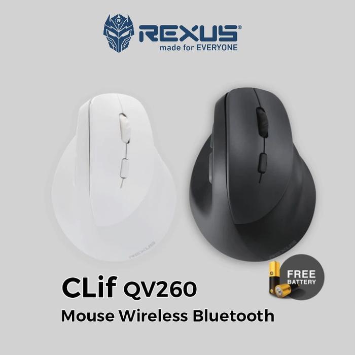 REXUS CLif QV260 Mouse Wireless Bluetooth Vertical Dual Mode