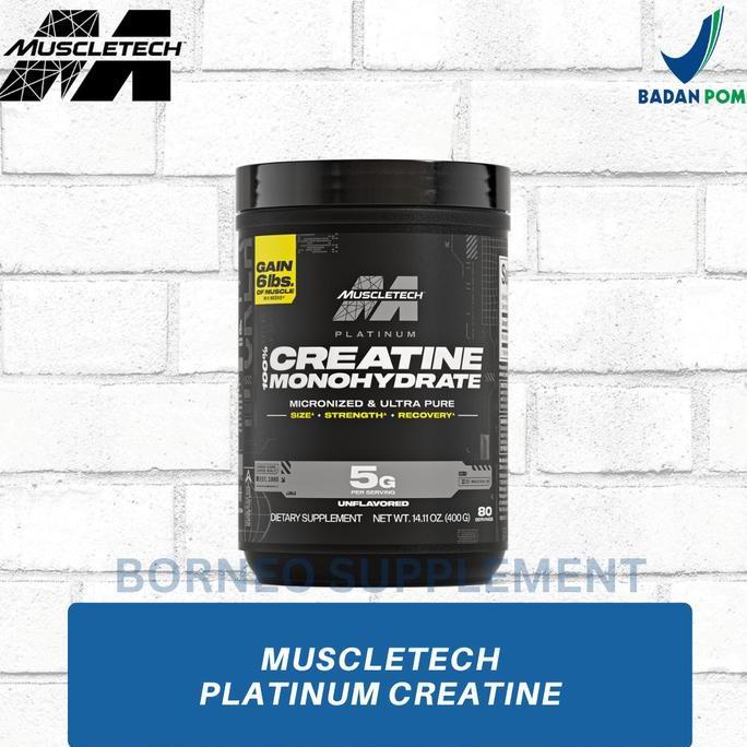 platinum creatine muscletech 400 gram 80 serving