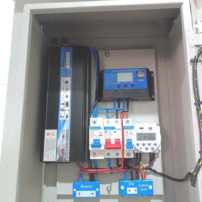 Box Panel Outdoor Plts Off Grid With Timer Programable 2000W Inverter