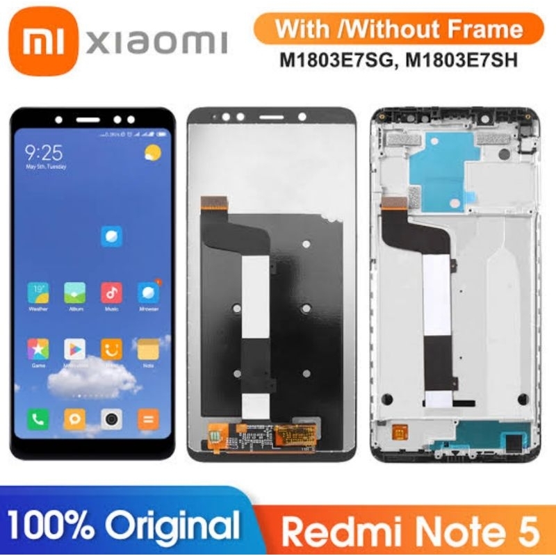 lcd touchscreen xiaomi redmi note 5 / note 5 pro original fullset