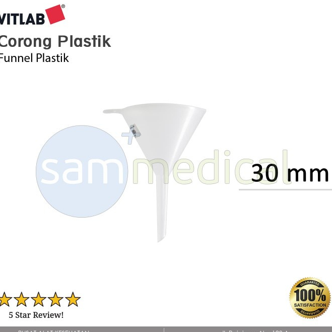 Vitlab Corong Plastik PP 30 mm