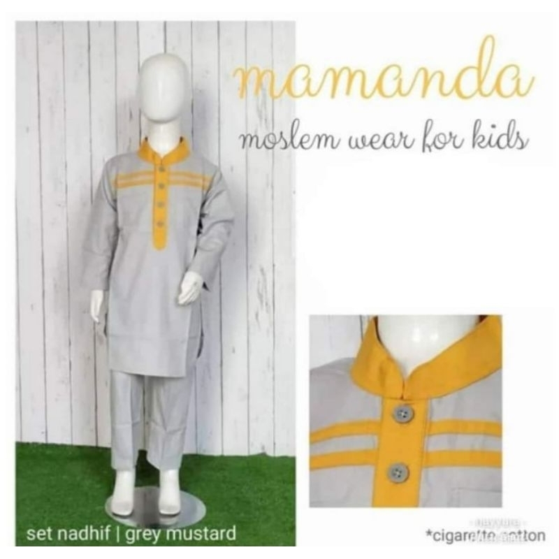 Mamanda Set Nadhif Grey Mustard