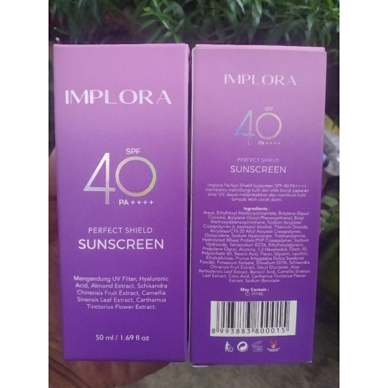 IMPLORA SUNSCREEN 40SPF PA++++ perfect shield 50ml