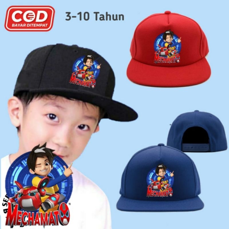 Topi Mechamato Snapback Anak