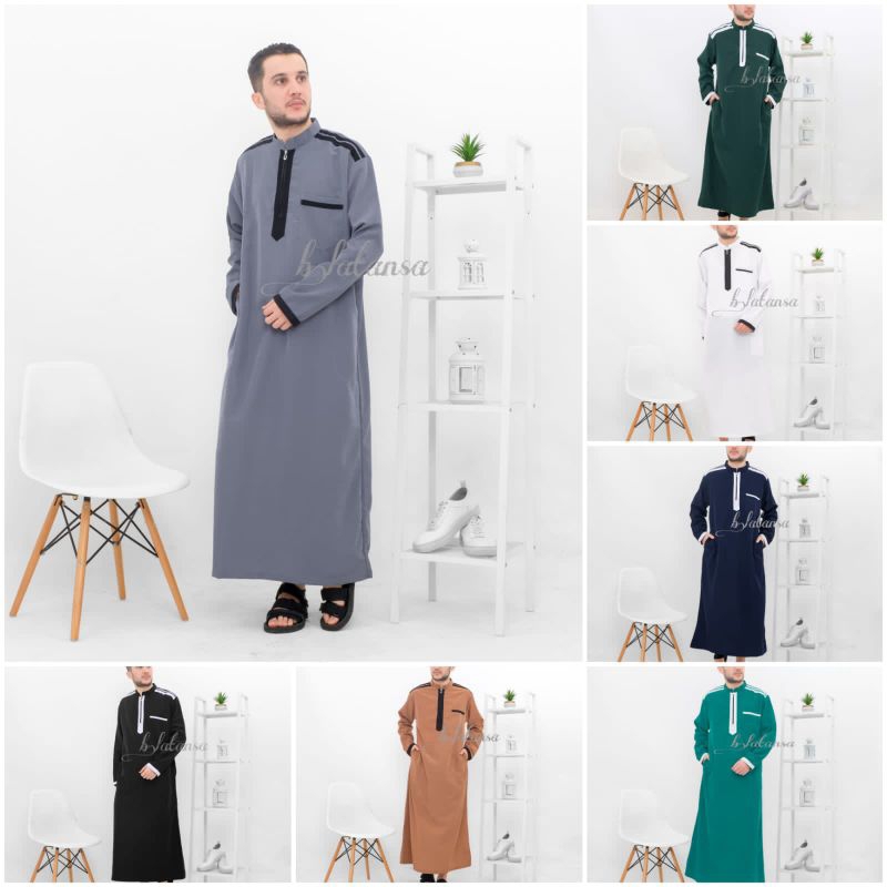 Jubah saudi gamis pria modern * bisa COD