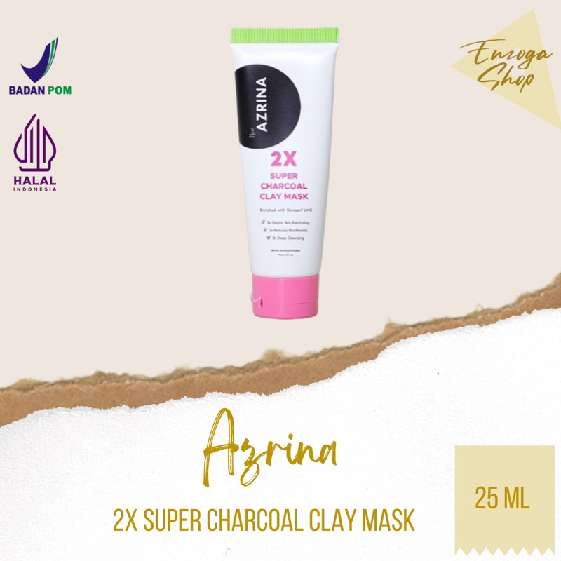 Azrina 2x super charcoal clay mask