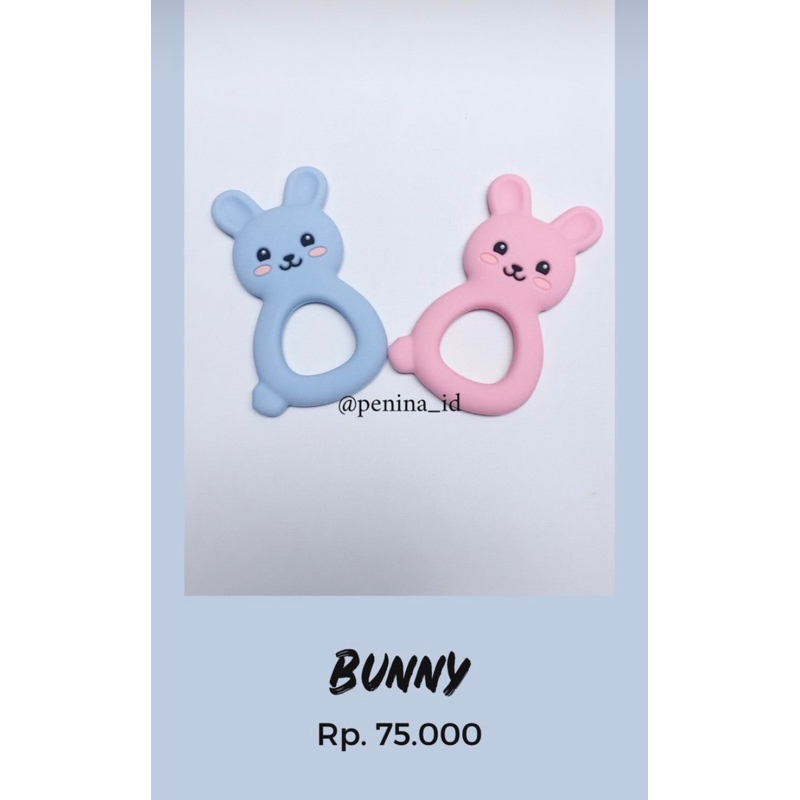 teether bunny sisa blue