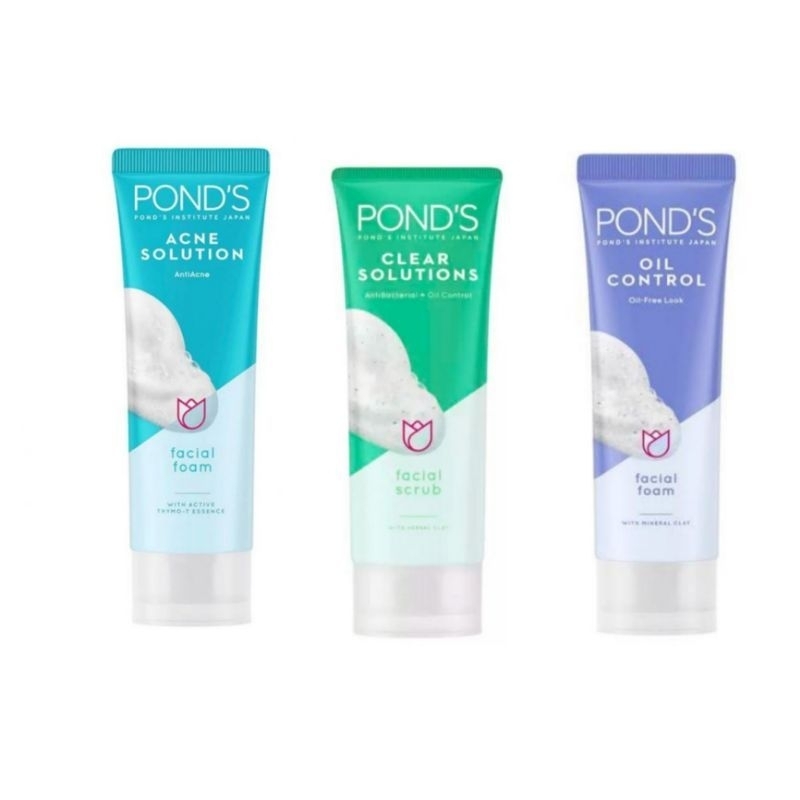 PONDS FACIAL FOAM 50 GR ACNE SOLUTION & CLEAR SOLUTION