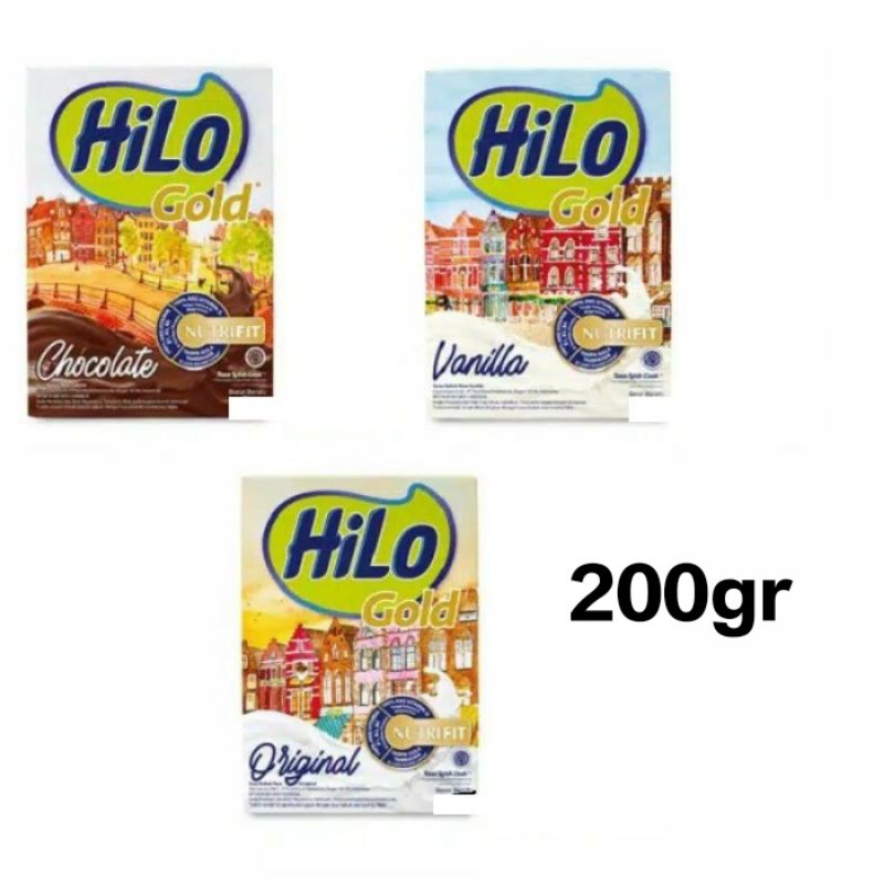 HILO GOLD PLAIN / VANILA / COKLAT 200GR