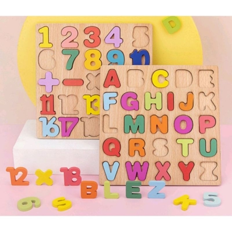 PUZZLE KAYU ANGKA HURUF