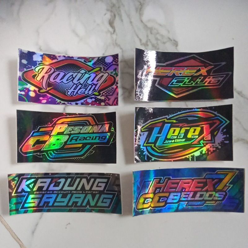 STIKER MOTOR HOLOGRAM