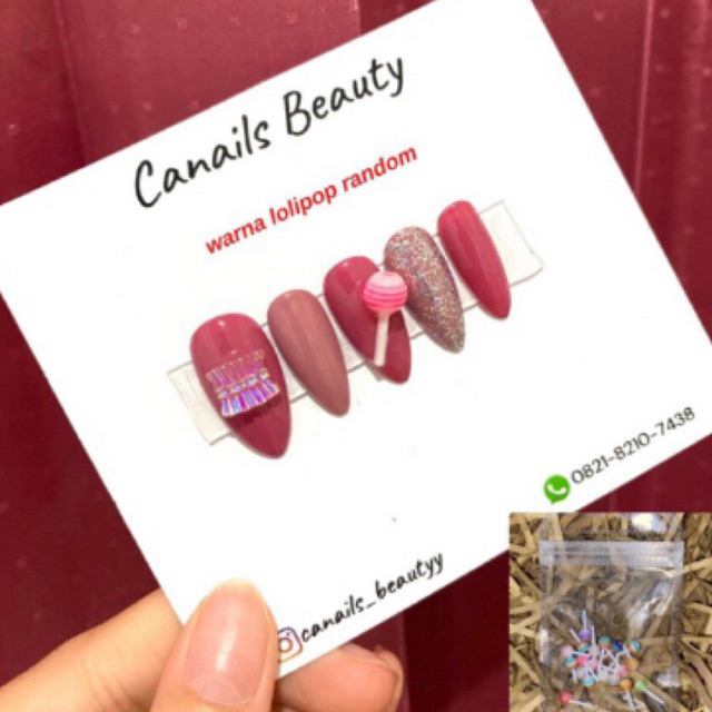 PRESS ON NAILS LOLIPOP PERMEN