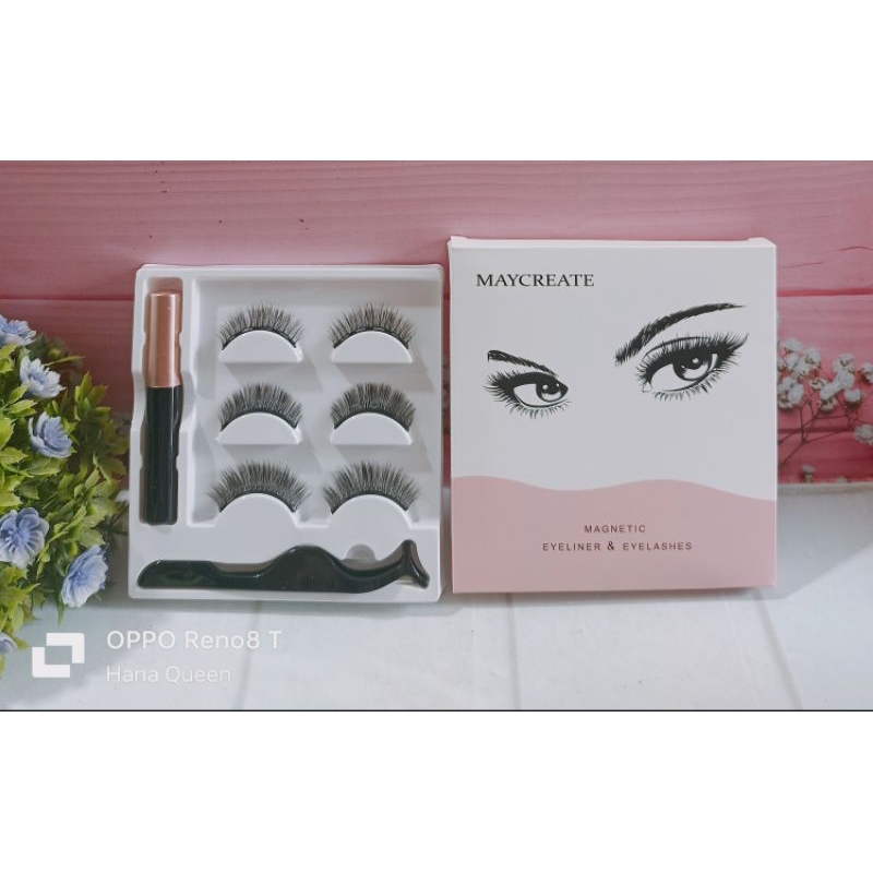 MAYCREATE MAGNETIC EYELINER & EYELASHES.