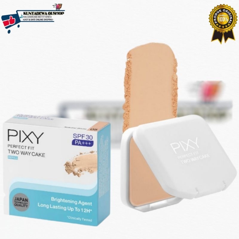 Pixy Two Way Cake Uv White Refill & Kaca