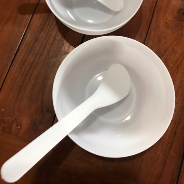 mangkok dan spatula masker