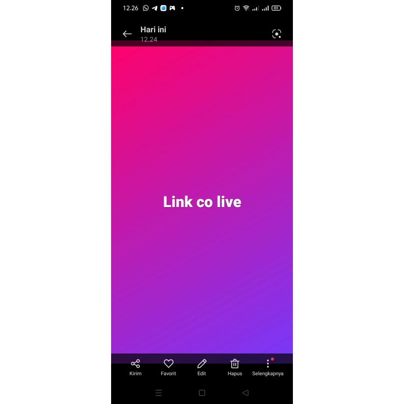 link cekout live