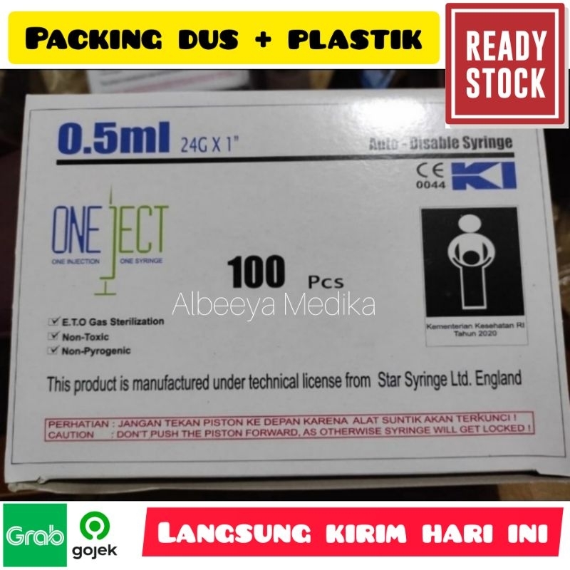Syringe 0,5 ml dan 0,3 ml ONEJECT