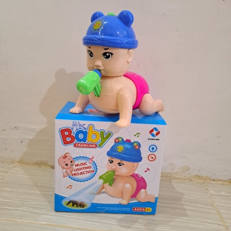 baby crawling