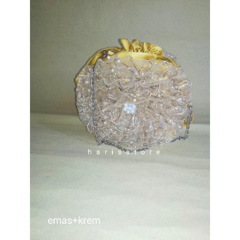 Pouch serut satin + tile premium