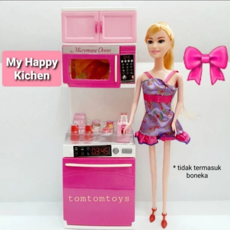 KITCHEN Playset untuk Boneka Mainan Dapur