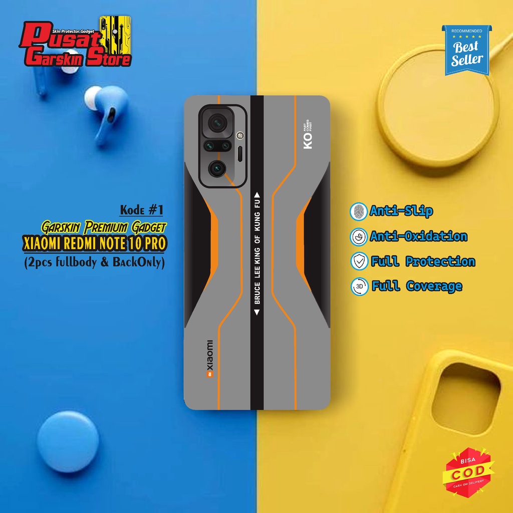 *PromoLaris* Xiaomi Redmi Note 10 Pro Garskin Wrap Custom (2Pcs) & COD
