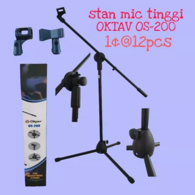 STAND MIC PANJANG DOUBLE HOLDER