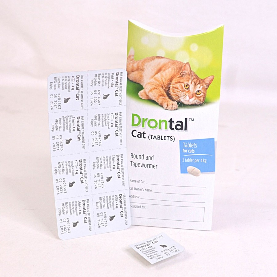 1 tablet drontal cat obat cacing kapsul