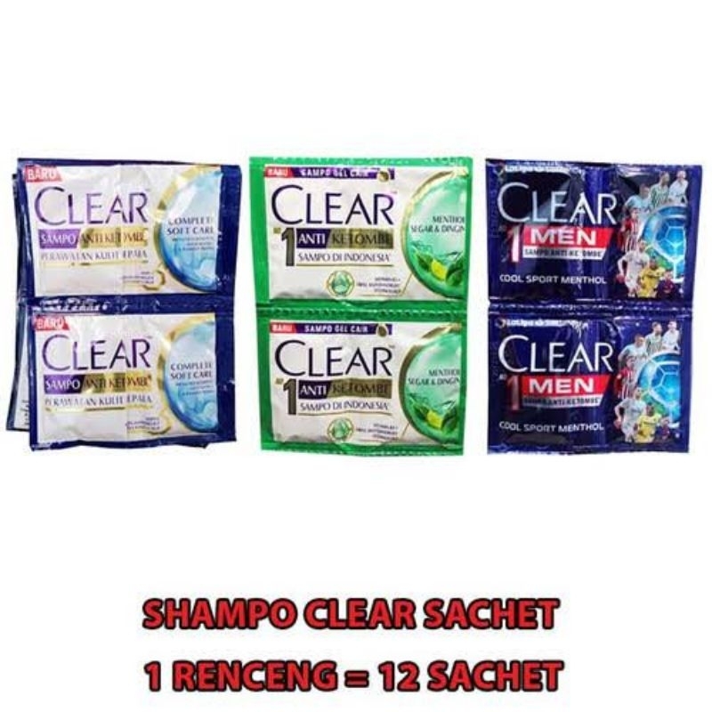 Shampo Clear Sachet 12X9ml