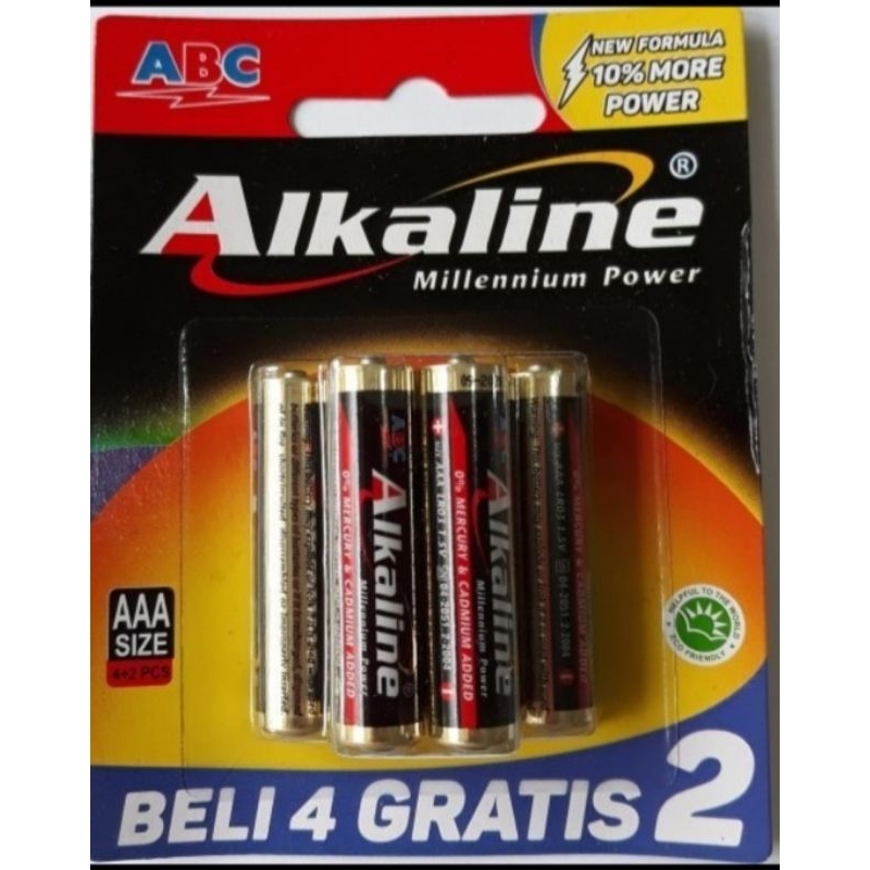 BATERAI ALKALINE AAA ISI 6