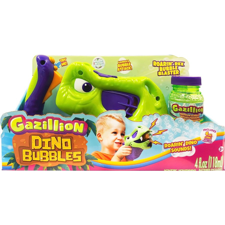 Gazillion Bubbles Roarin Rex Bubble Blaster Bubble Gun
