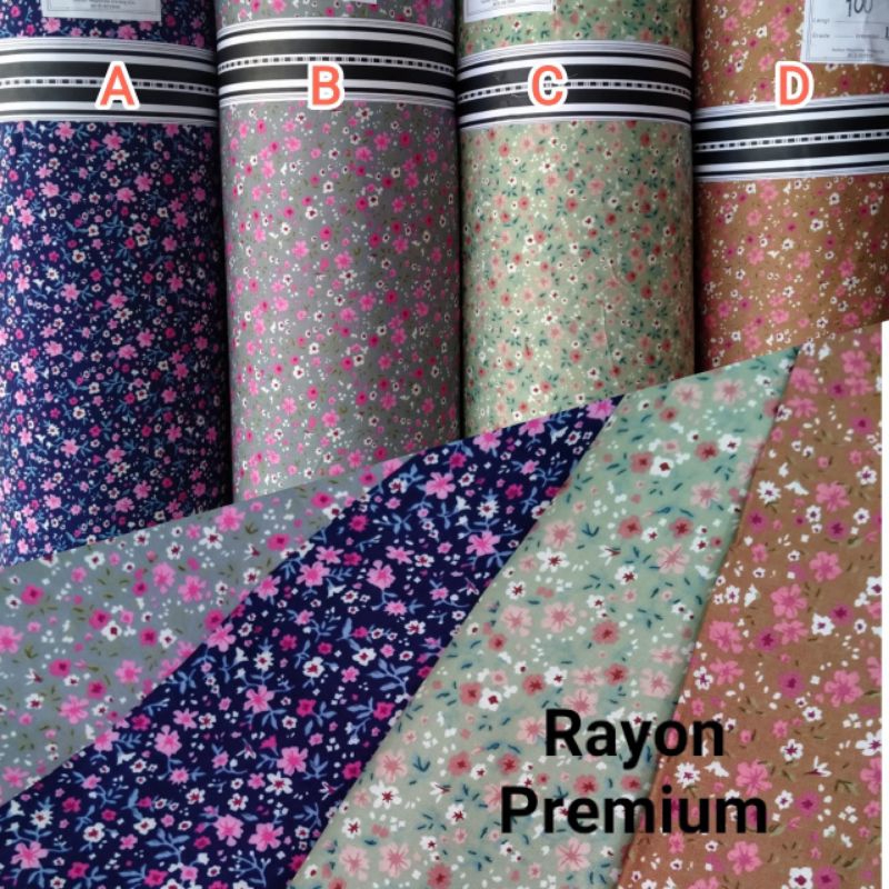 Kain meteran rayon premium