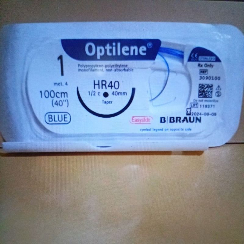 optilene 1 taper (polypropylene polyethylene nonabsorbable)