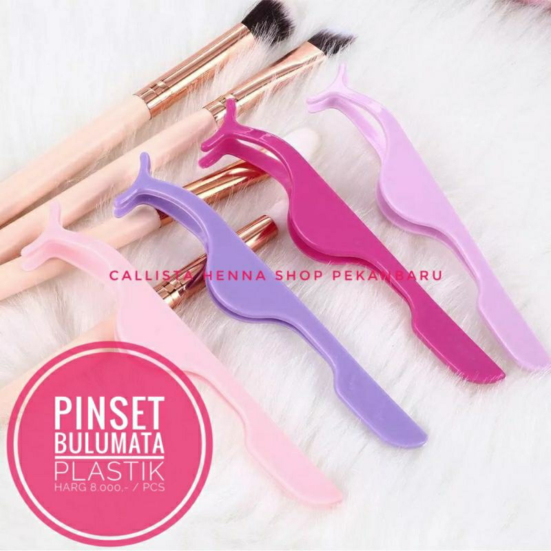 PINSET BULUMATA PLASTIK (WARNA RANDOM)
