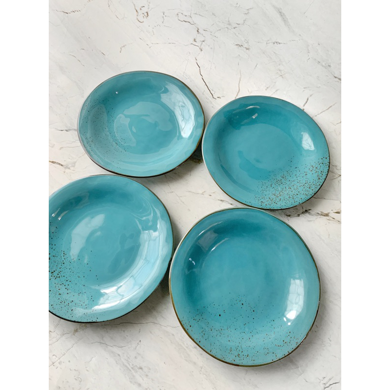 Pizzaras Turquoise Plate Set