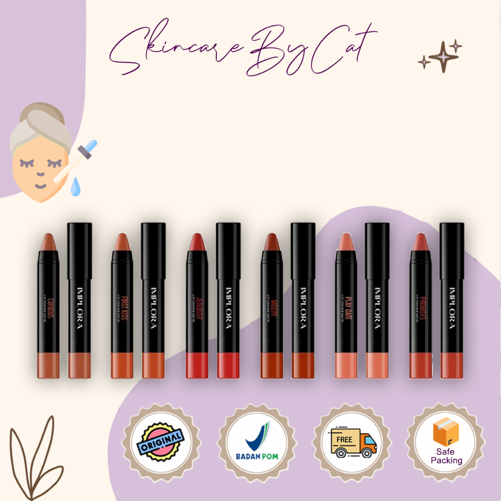 Implora Lip Crayon Satin Original 100% BPOM