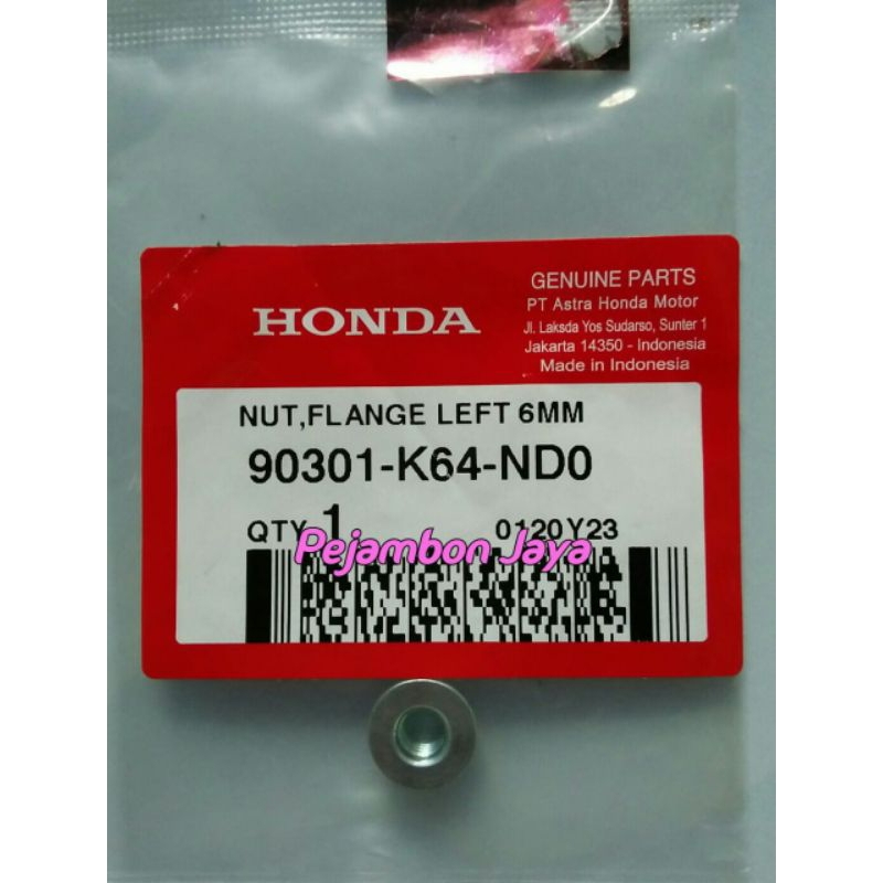 90301K64ND0 NUT FLANGE LEFT 6MM