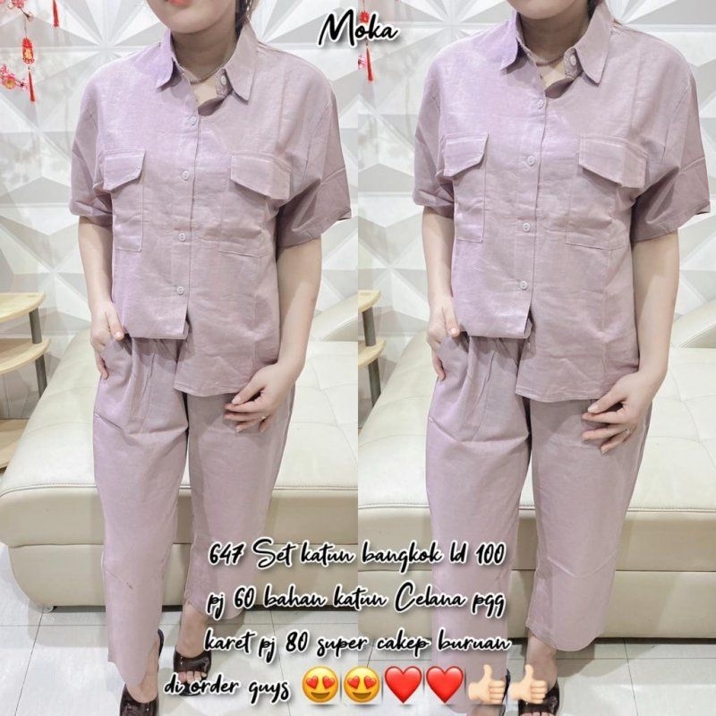 647 setelan linen bkk