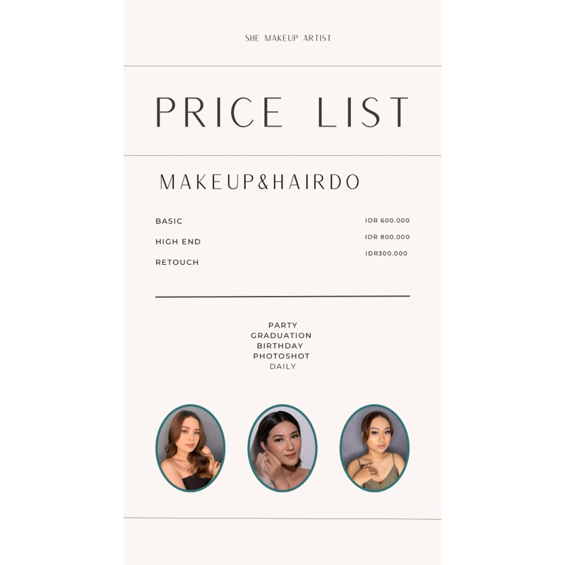 SERVICE MAKEUP & HAIRDO