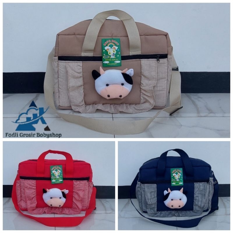 Tas Bayi Besar Renda Kerut Boneka Sapi