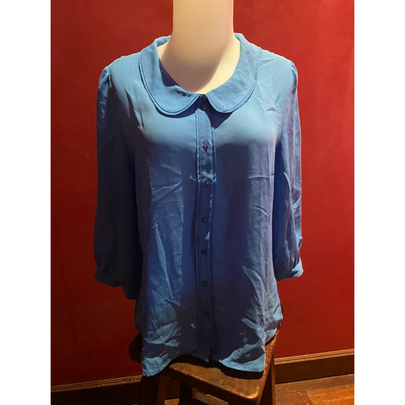 blus biru muda