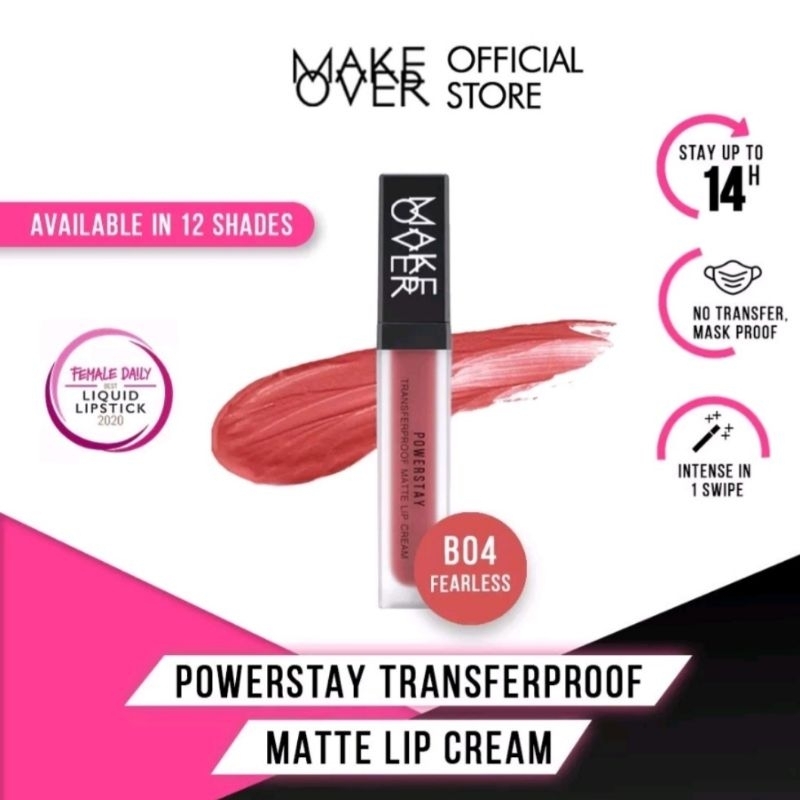 makeover powerstay transferproof matte lip cream