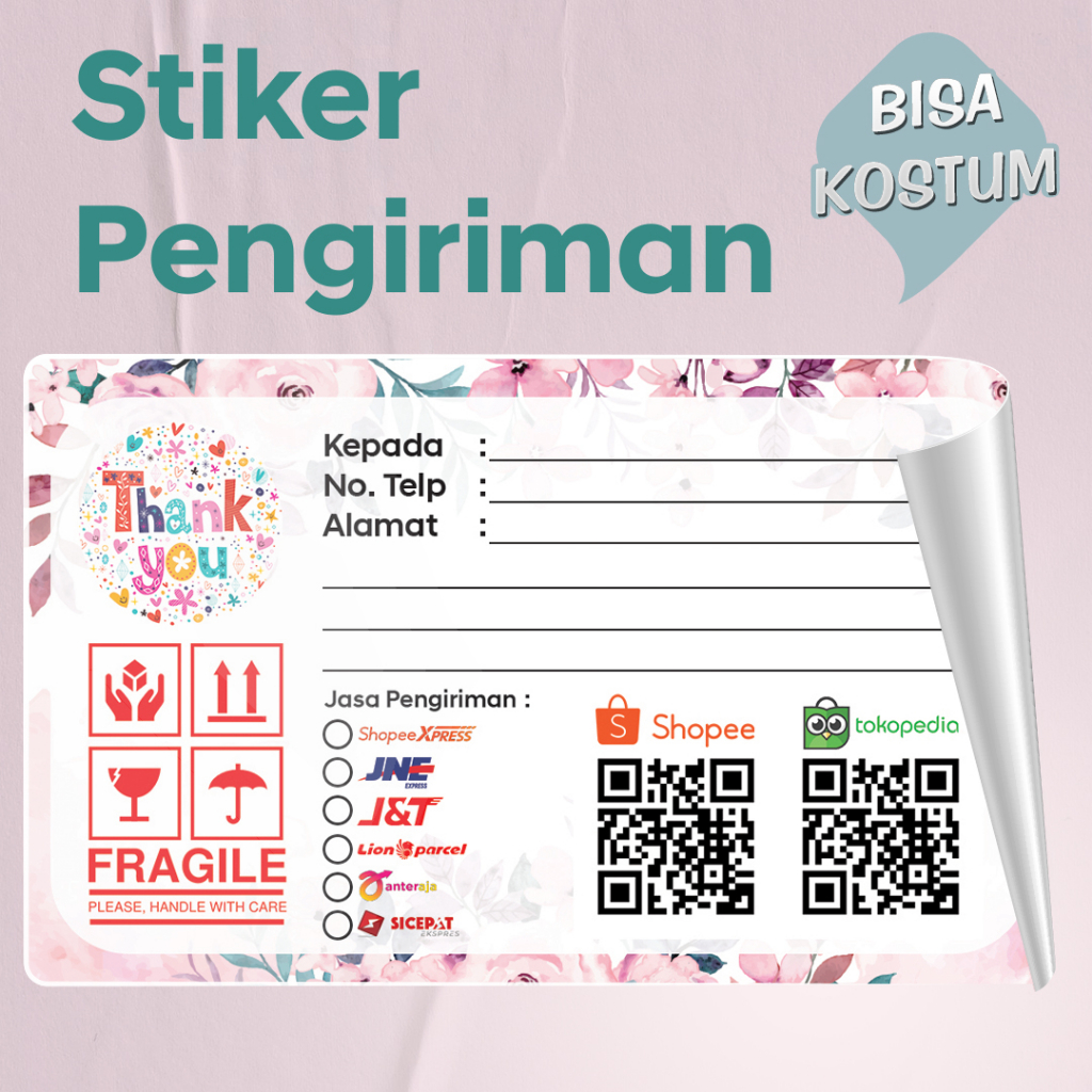STICKER PENGIRIMAN