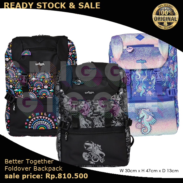 (ORI) Smiggle Better Together Foldover Backpack