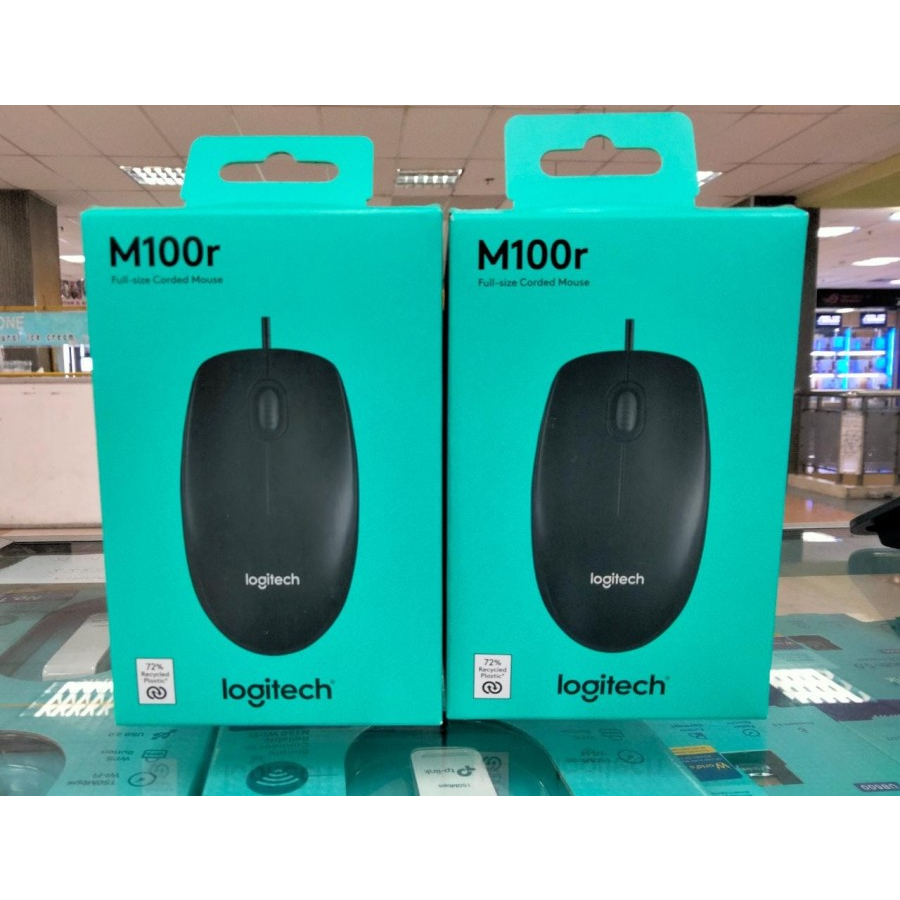 LOGITECH M100R BLACK / MOUSE LOGITECH - Original Resmi