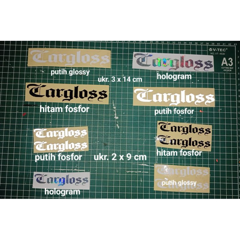Cargloss sticker cutting
