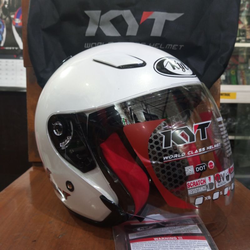 KYT Dj Maru Solid Putih Original