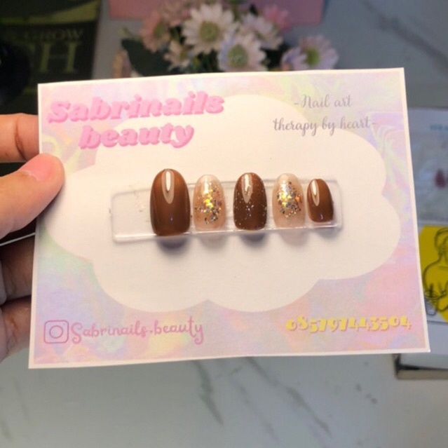 BROWN NAILS | KUKU PALSU SABRINAILS