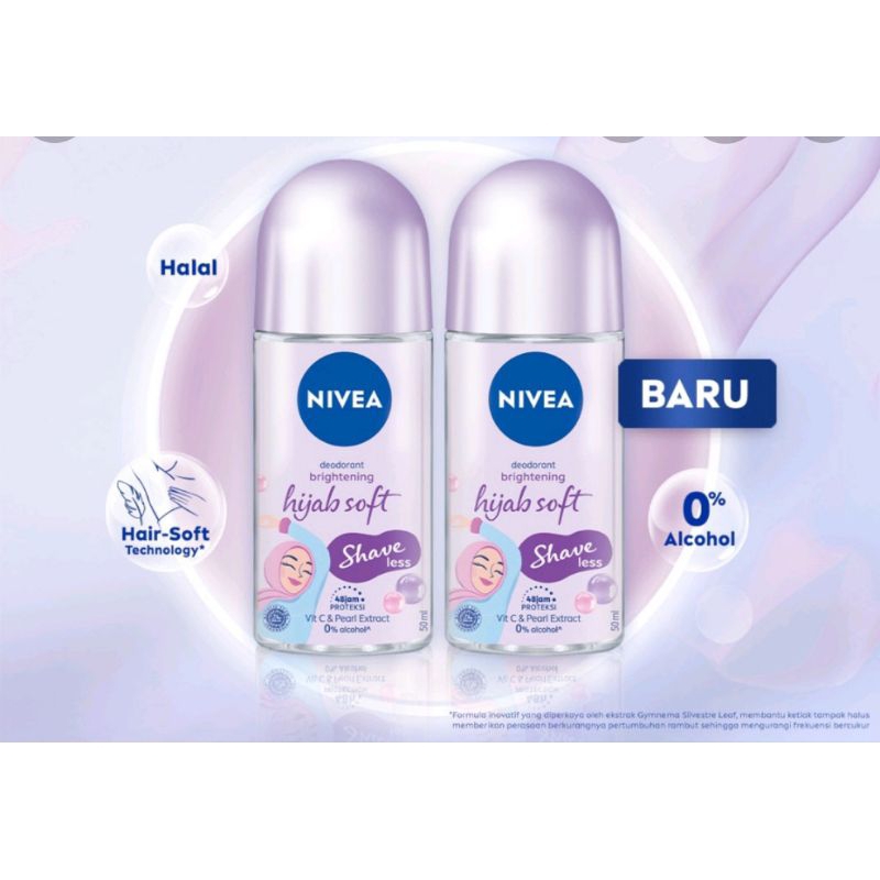 Nivea deo soft saveless 50ml 2pc