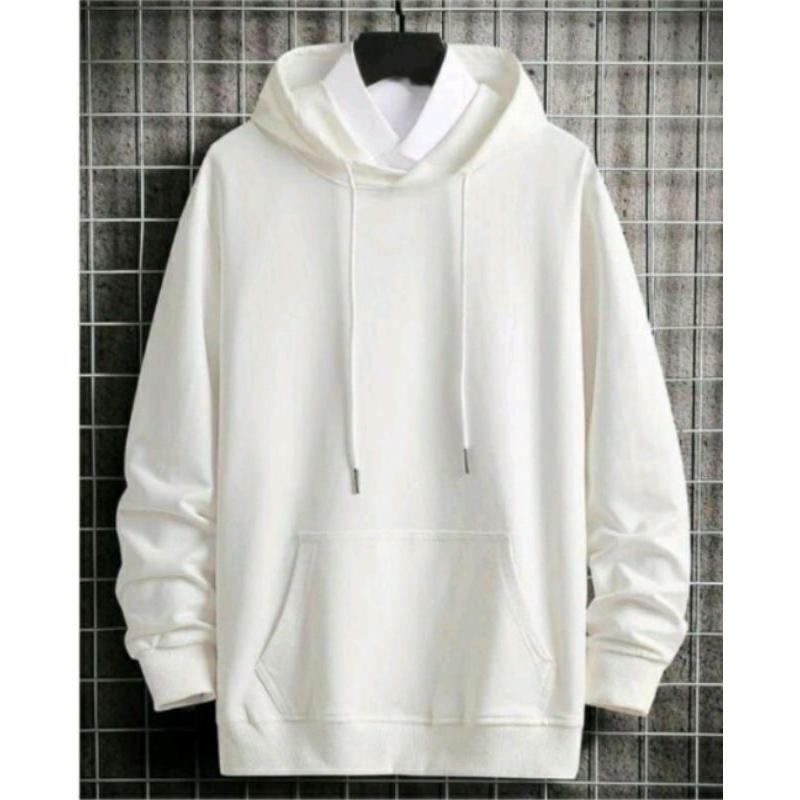 Hoodie polos putih (COD)