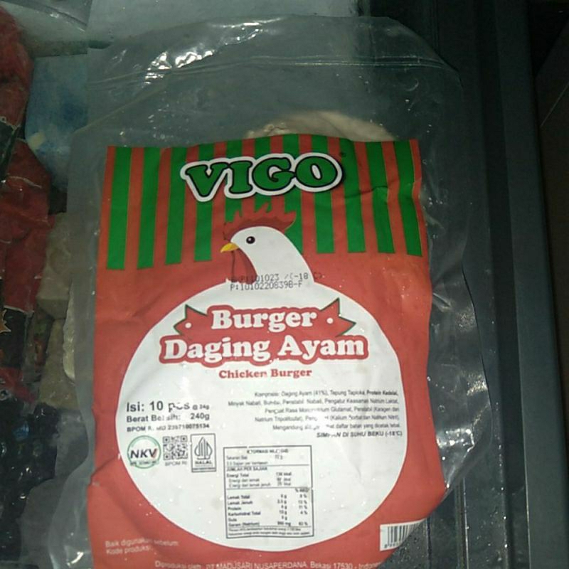Vigo daging burger ayam 230 gr